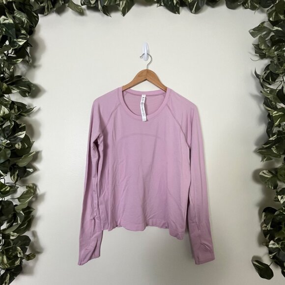 Lululemon Athletic Swiftly Tech Long Sleeve Shirt 2.0 Pink Peony NWT Size 12 - Picture 1 of 7